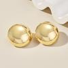 European and American jewelry ins niche design sense heavy industry metal stud earrings fashionable gold light luxury versatile earrings