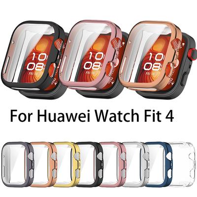 Plně ochranný kryt pouzdra pro Huawei Watch Fit 4 Příslušenství pro chytré hodinky Rámové pouzdra Měkké TPU fit4 Ochranné sklo displeje Průhledné