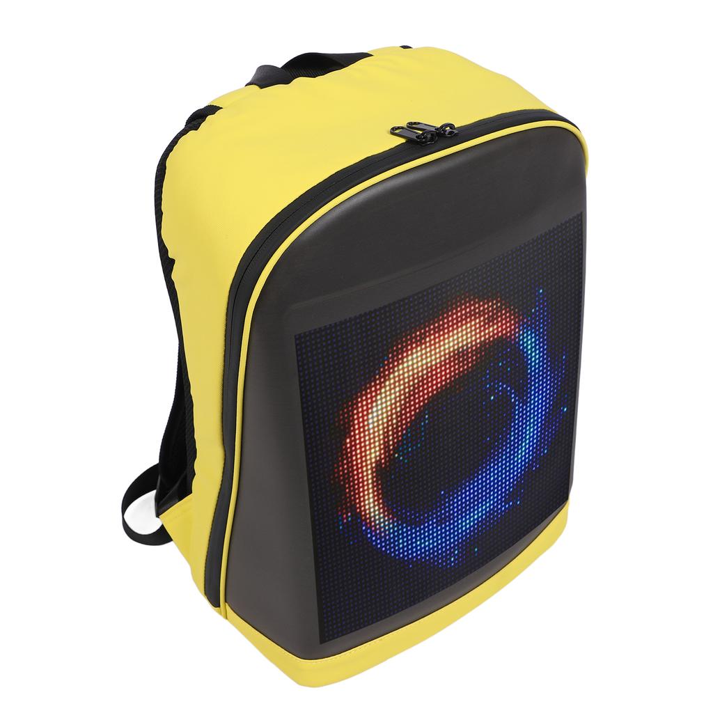 LED Rucksack 64x64 Px Foto-Icons Farb-Anzeigebildschirm Tragbar 16 Zoll mit USB-Anschluss für Motorrad