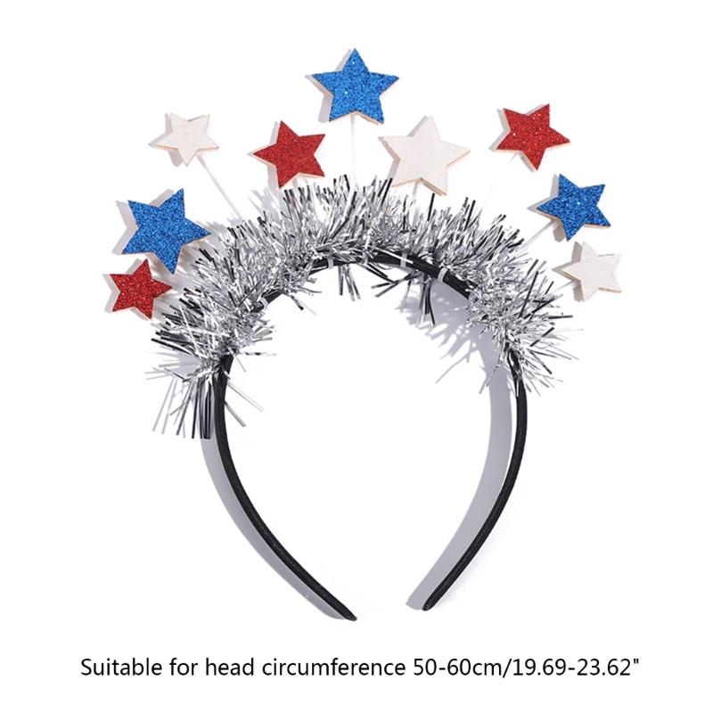 Christmas Sequins Tinsel Star Shape Shinning Hair Hoop Women Makeup Headband for Festival Performances Hair Accessories
