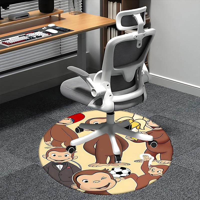 

Curious George,Monkey Adventure Chair mat Round Rug Office carpet, Non slip, Suitable for Living Rooms, Bedrooms Decor 1205526a 80cm by 80cm