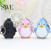 Cute Animal Penguin LED Light with Sound Key Chain Ring Torch Xmas Gift