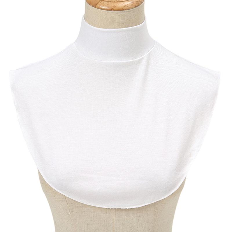 Soft Cotton Modal Inner Neck Cover Solid Color False Collar For Woman Mock Neck Half Top Detachable Collars Neck Free Size