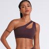 Sports Underwear Hollow out One Shoulder Shockproof Push up Running Fitness Bra Sloping Shoulder Beauty Back Pilates Yoga Vest Women