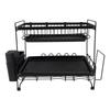 Dish Drying Rack 2 Layer Foldable Versatile Convenient Storage Dish Drainer Rack with Utensil