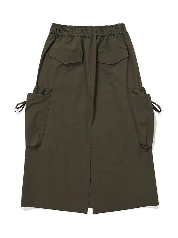 Bbc Earth W Ripstop Flexible Shirred Skirt_Dark Khaki