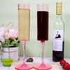 12 Pcs Pink Acrylic Champagne Flutes 6 OZ Unbreakable Tall Stemmed Glasses for Wedding Anniversary Birthday