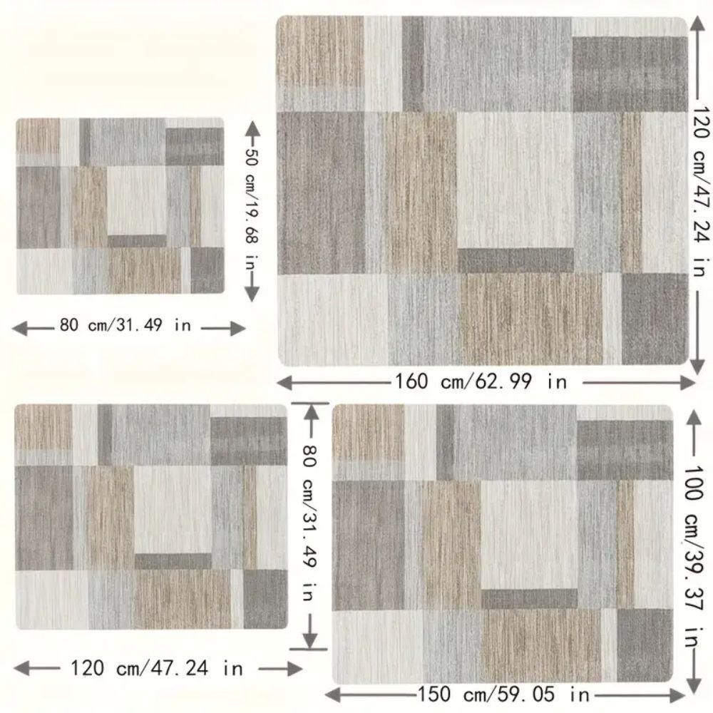 

Minimalist Modern Patchwork Carpet Home Decor, Warmth, Non-Slip And Dirt-Resistance. Living Room And Bedroom Floor Mat 50X80CM(1.6X2.6FT