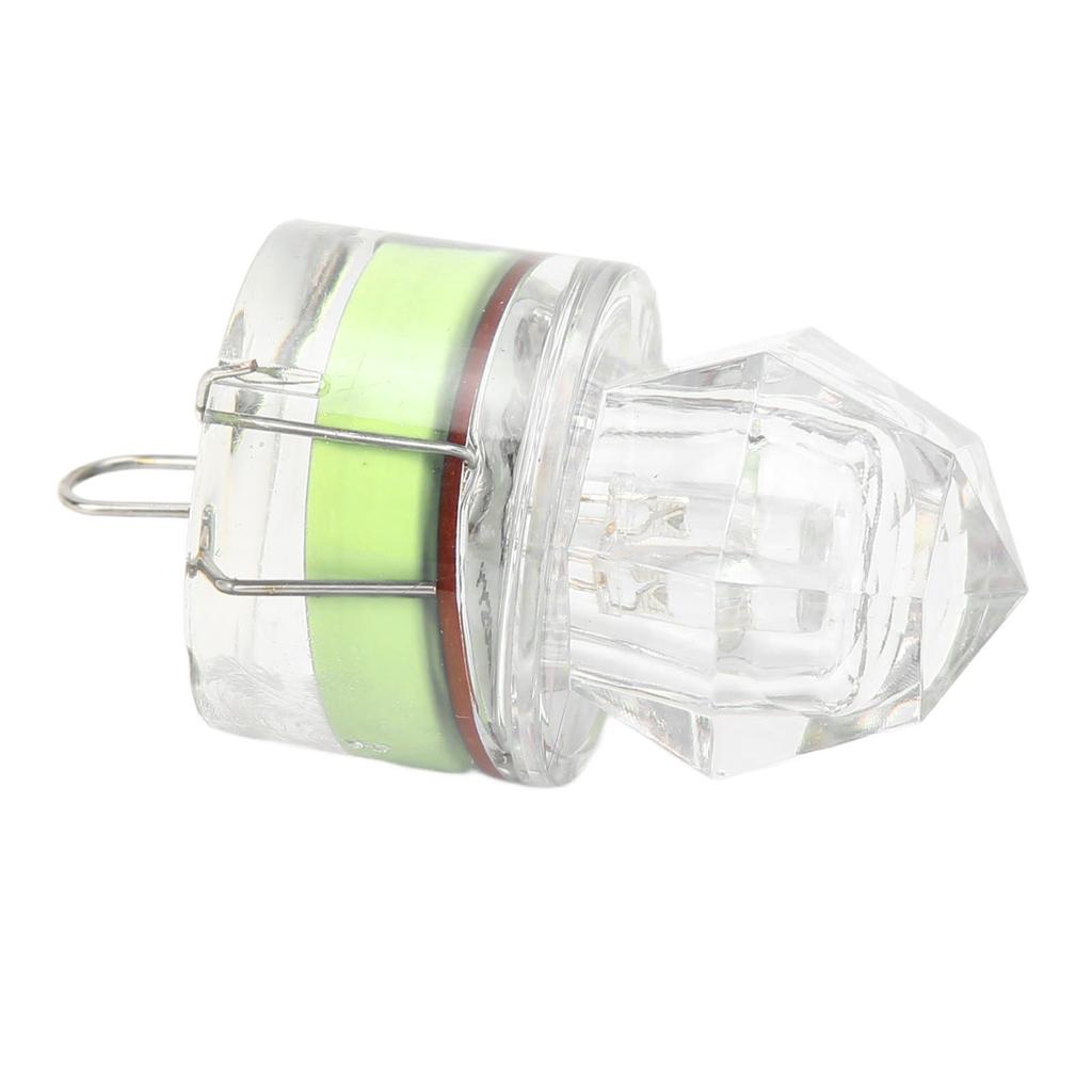 5Pcs Fishing Lure Light Diamond Shape LED Corrosion Resistance Auto Open Flashing Bass Lure Light Green