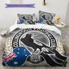 Magpies de Collingwood Set de Colcha con Patrón Decoración del Hogar Regalo (1 funda nórdica + 2 fundas de almohada sin relleno.)