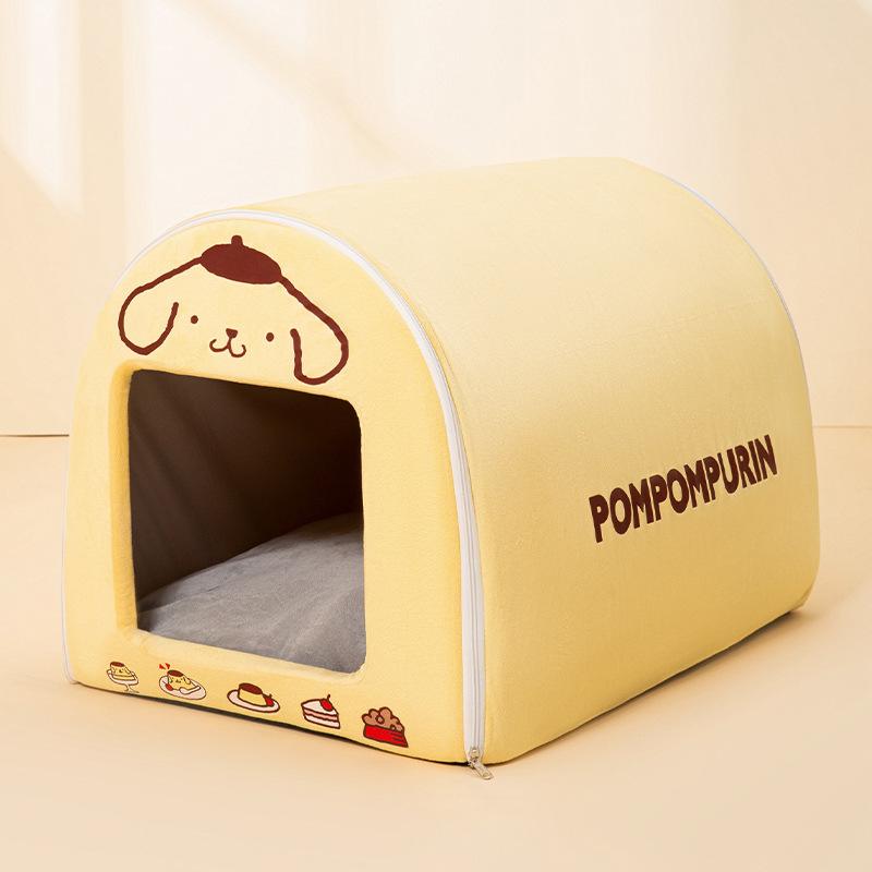 Pet Nest  Warm In Autumn and Winter  Fully Enclosed Cat Nest Removable and Washable House-type Dog House Large Space  Teddy Small Dog Bed