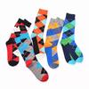 Retro Herren Baumwollkleid Happy Socks Argyle Muster Hochzeit Harajuku Funky Neuheit Geschenk Streetwear Hip Hop Ins Cool Skate Farbe