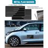 American Flag License Plate For Front Bumper, Black Aluminum Car Tag Frame Cover With 3D Embossed USA Flag Pattern, With Screws, Metal Decals