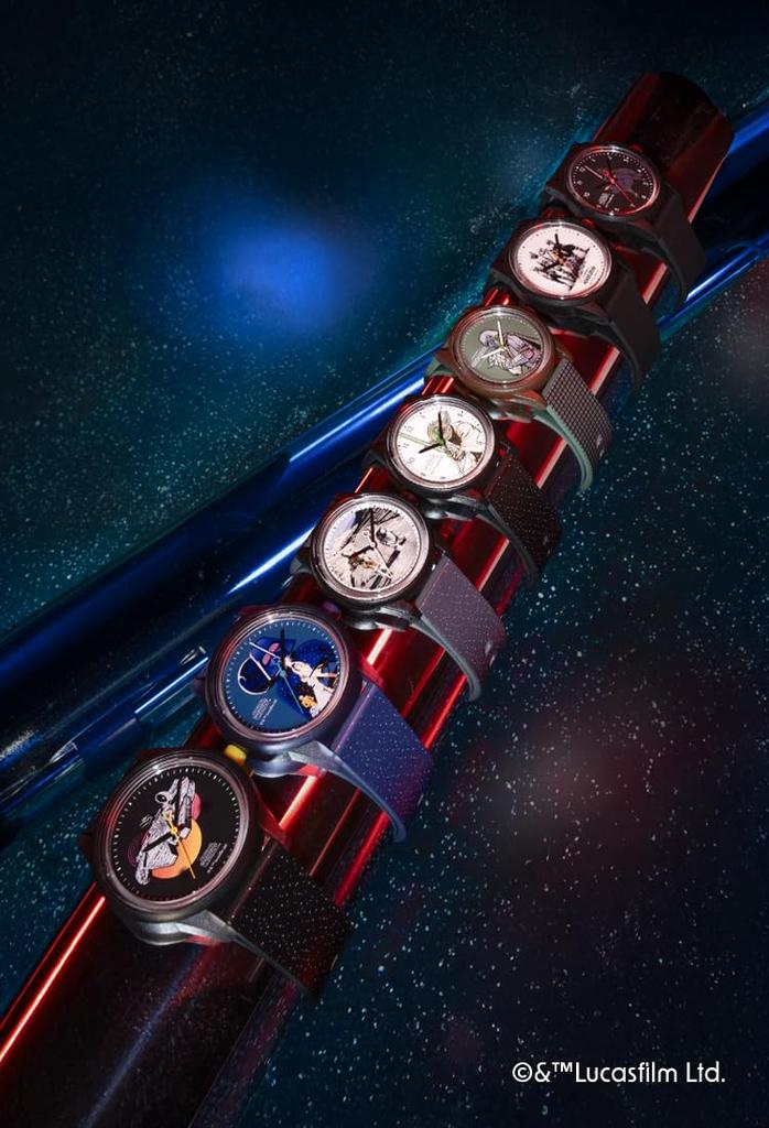 Citizen Star Wars Collection Millennium Falcon Smile Solar Analog 10 ATM Water Urethane Black Q&Q R00A-507VK Q&Q Watch, Resistant, Band, Men's