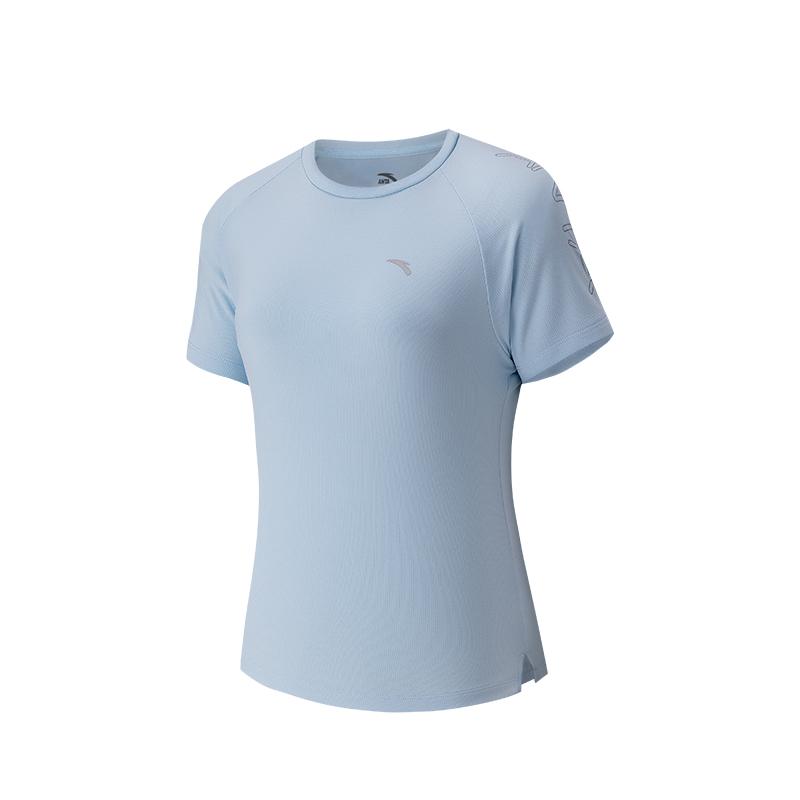 

Anta Casual Fashion Versatile Sports Running Fitness Yoga Tennis Badminton Training Short Sleeve Knitted Shirt Summer T-Shirt Women tops 962627116-7 XS