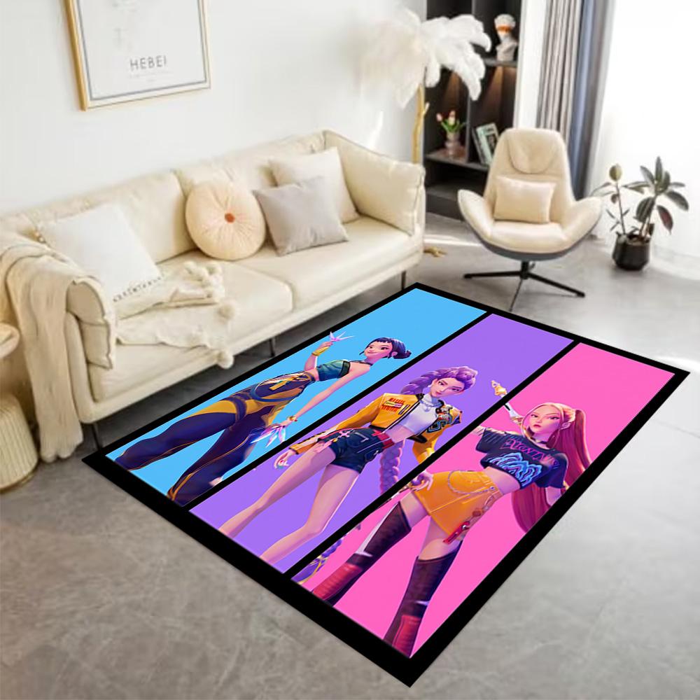 K-pop Demon Hunters Area Rug Suitable for Game Room Decorate room Dormitory Dining Room Anti-slip Rug Office home decor Gift for Festivals