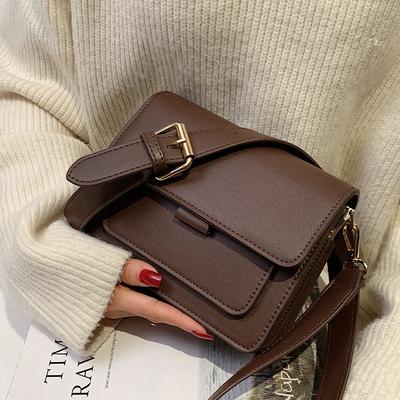 Damen Luxus Designer Kleine Handtasche Fashi Hohe Qualität PU Leder Femael Täglich Einfarbige Vintage Umhänge-Umhängetaschen