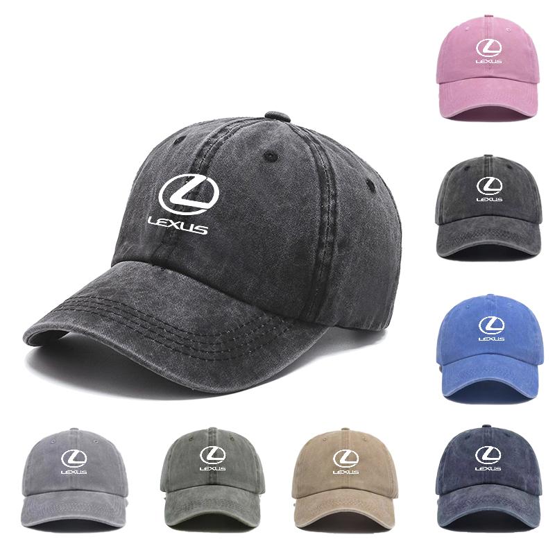 Car Logo Baseball Cap Washed Denim Vintage Hip Hop Caps For Lexus GS IS LS500h ES260 ES300h RX350h NX260 UX260 LM LC RZ450e TX