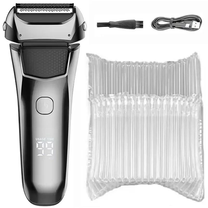 Men's Electric Shaver Facial Beard Wet & Dry Shaver Rechargeable Professional Razor Shaving Machine