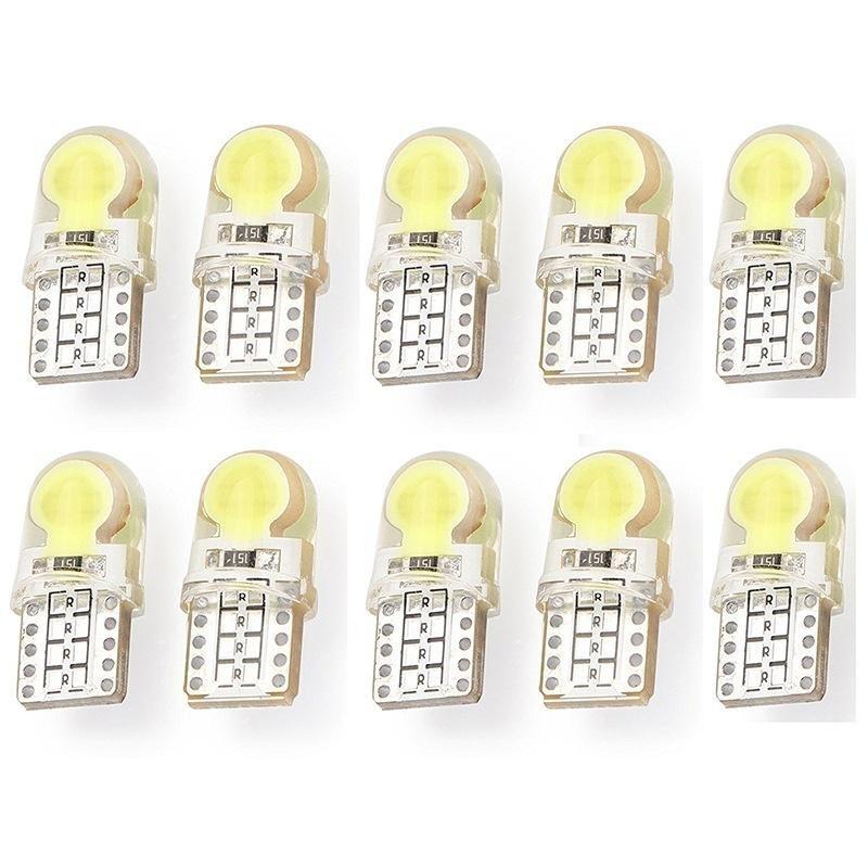 6/10pcs T10 W5W LED Bulb Car Interior Light Turn Side License Plate Lamp 5 Colors