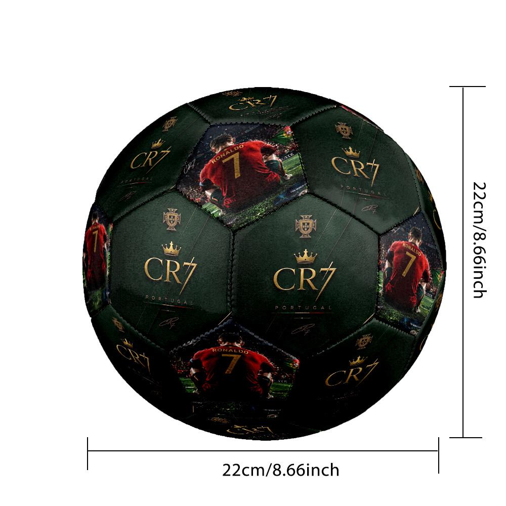 Ronaldo's Cr7 Portugal Legacy Size 5 Soccer Football Machine-Stitched Indoor/Outdoor Training and Matches Perfect Gift for Sports Enthusiasts