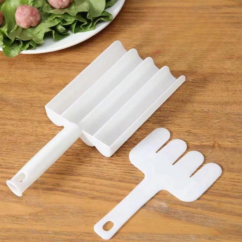 Four-piece Meatball Maker - Creative Household Use Meatball Mold - Kitchen Meatball Extruder - Fish Meatball Maker - Shrimp Slusher - Cooking Utensil