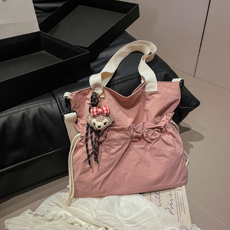 2025 new Japanese large-capacity literary and artistic style light and simple bag casual fashion tote bag student shoulder bag