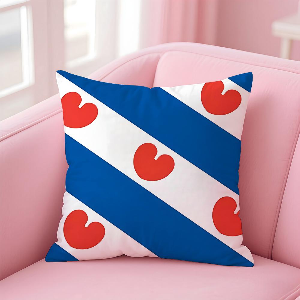 Netherlands Ned Flag Cushion Cover Eco-Friendly Odorless Healthy Pillowcase Soft & Comfortable Kid-Safe No Filling