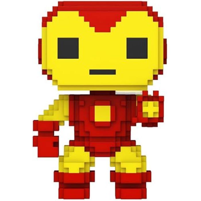 Figurine - Funko Pop! - Iron Man - 8-Bit - Vinyle de Haute Qualité - 9,5 cm
