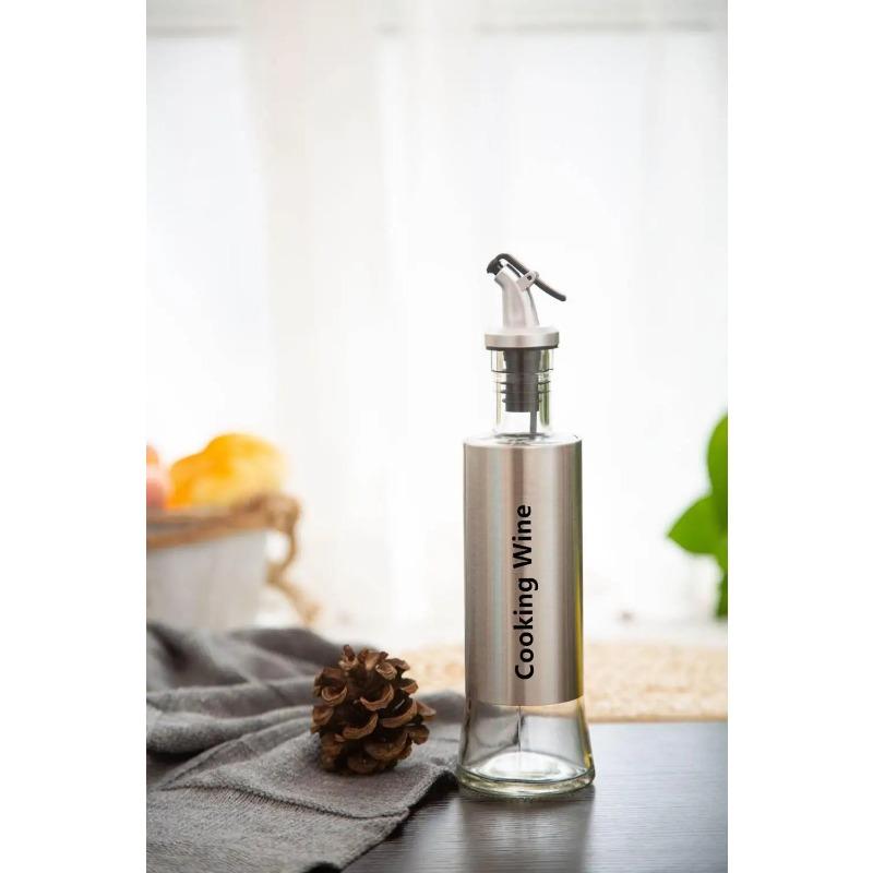 

Нержавеющая сталь герметичный соевый соус уксус масло графин диспенсер для хранения приправ стеклянная бутылка кухонные гаджеты