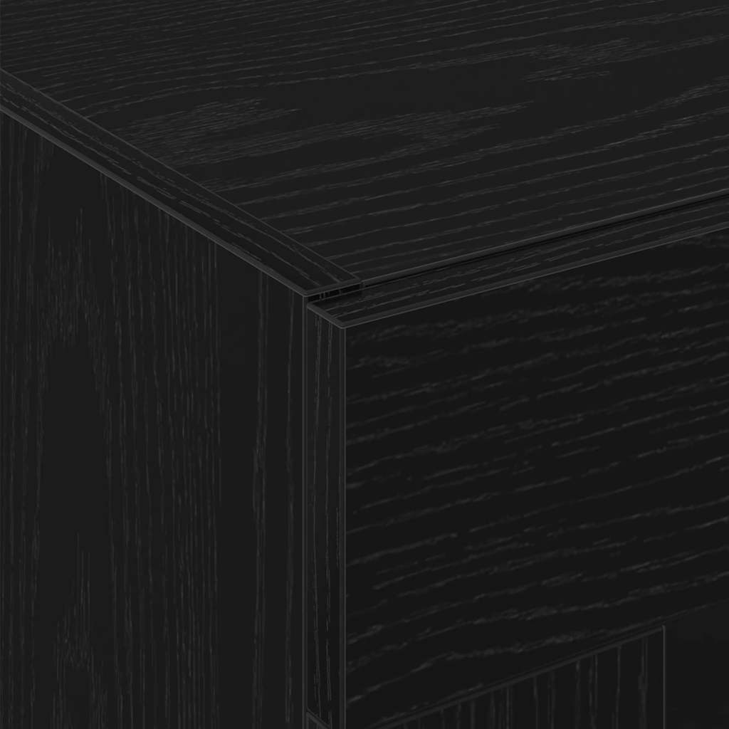 Wall Mounted Cabinet in Black Oak Look 69.5 x 34 x 90 cm