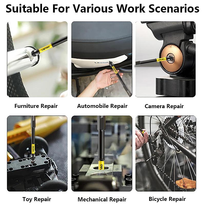 Non-Slip Impact Batch Head Strong Magnetic Cross High Torque Hardness Screw 25/50/65/70/90mm Waterproof Ph2 Screwdriver Bits Set