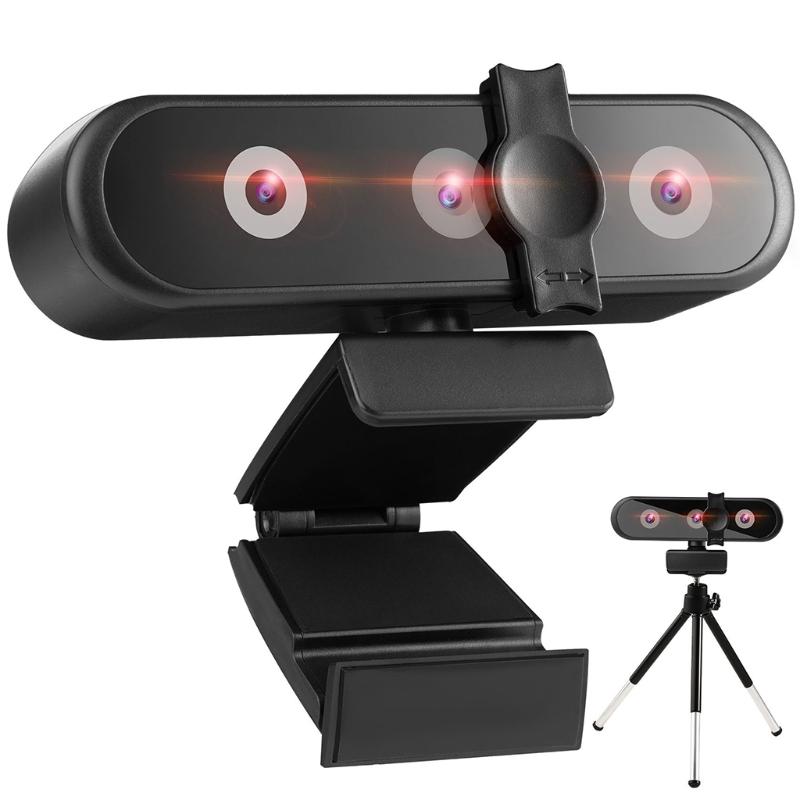 

Широкоекранна камера високої чіткості 1080P із вбудованим мікрофоном USB-накопичувач 2K Plug&for Play Комп’ютерна камера