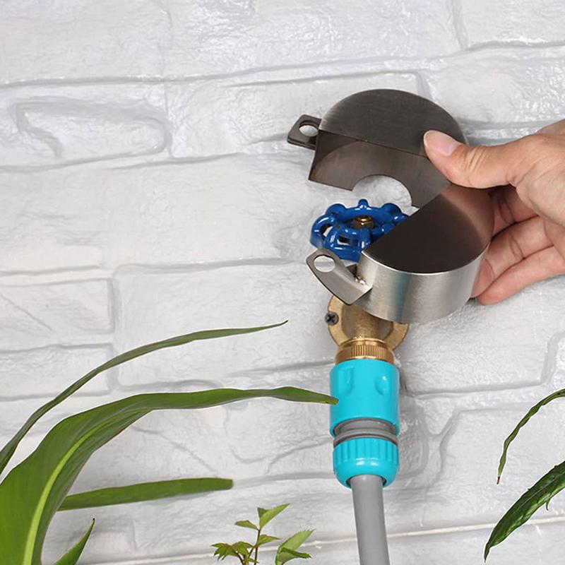 1 Set Faucet Lock Cover Anti-Theft Garden Hose Tap Casing Lock Water Spigot Lock Faucet Protection Cover Water Save Lock
