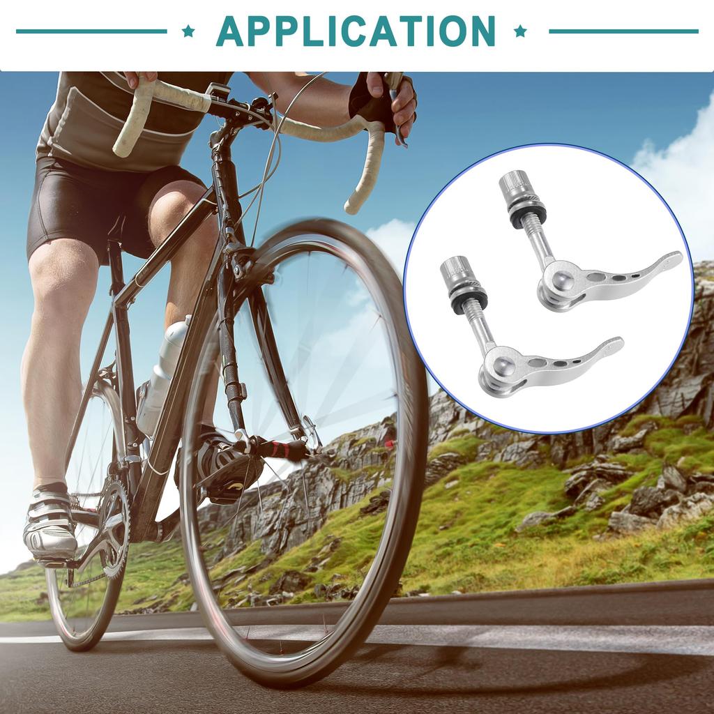 ACROPIX Universal 8mm Aluminum Alloy Bicycle Seatpost Quick Release Pin Seat Post Skewer Bolts - Set of 2