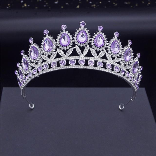 Baroque Wedding Crown Royal Queen Bridal Tiaras Hair Jewelry Pageant Party Birthday Head Accessories Girls Bride Headdress