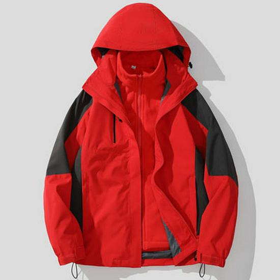Mountain Series Outdoor Waterproof Windproof 3-in-1 Detachable Parka for Women and Men