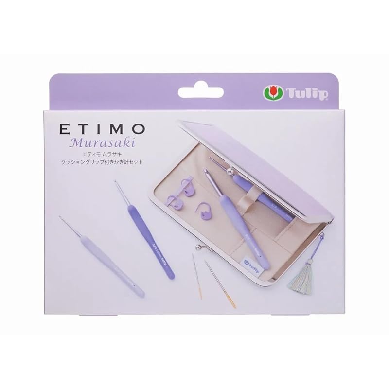 Tulip Knitting Needles "ETIMO Murasaki Cushion Grip Crochet Hook Set TEM-001"