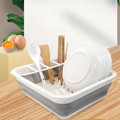 Katlanabilir Bulaşıklık Mutfak Depolama Su Sızıntısı Plastik Sofra Takımı Kase Yemek Takımı Drenaj Kase Tepsi Ev Kurutma Rafı Yıkanabilir