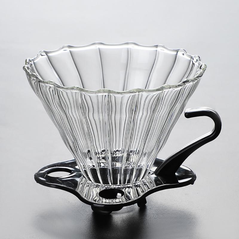 Thickened High Borosilicate Glass Coffee Pot Hand Drip Pot Sharing Pot Filter Coffee Percolator Cup Funnel