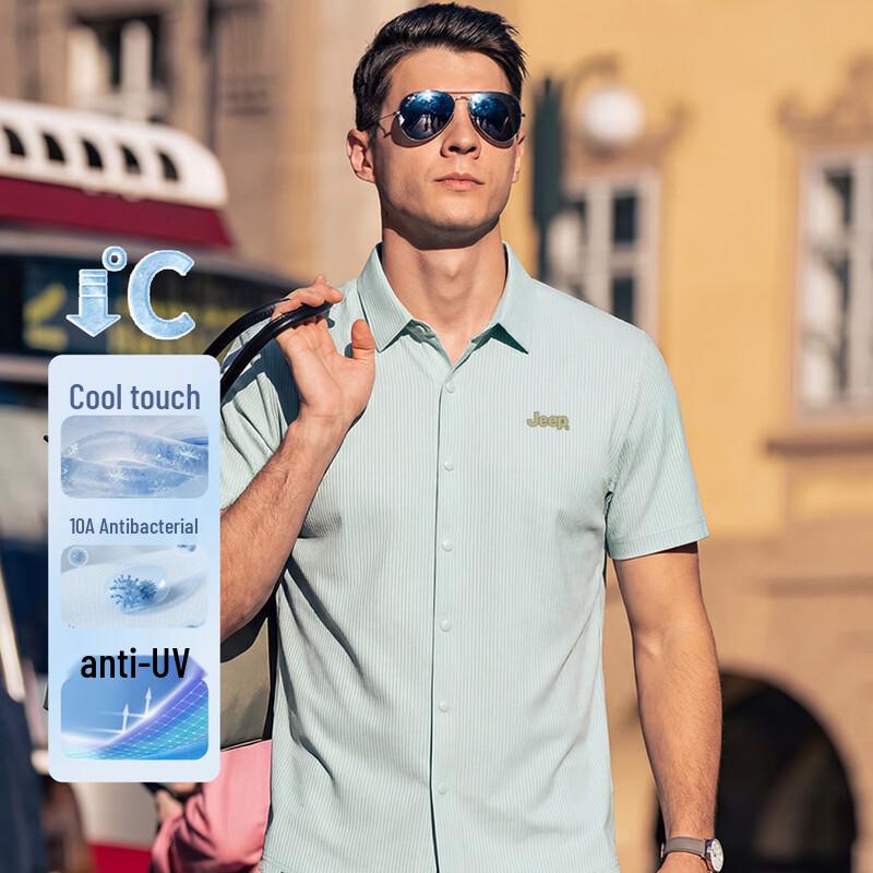 

JEEP Men s Business Casual Breathable Polo Shirt M