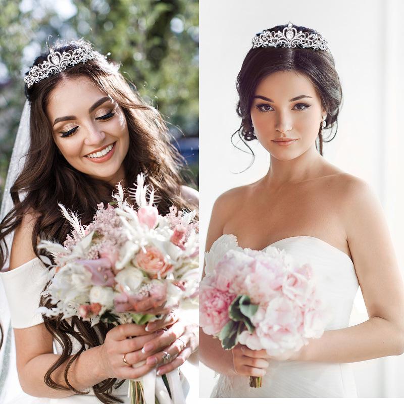 European & American Fashion Crystal Crown Bridal Headdress for Birthdays & Bachelorette Parties