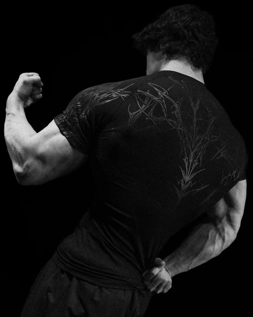 Breathedivinity Herren Quick-Dry Kompressions-Sport-T-Shirt
