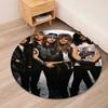 Guns N Roses Printed Round Rug Carpet Chair Rug Area Rug Entryway Doormats,for Office Chair Living Room Bedroom Kitchen Room.