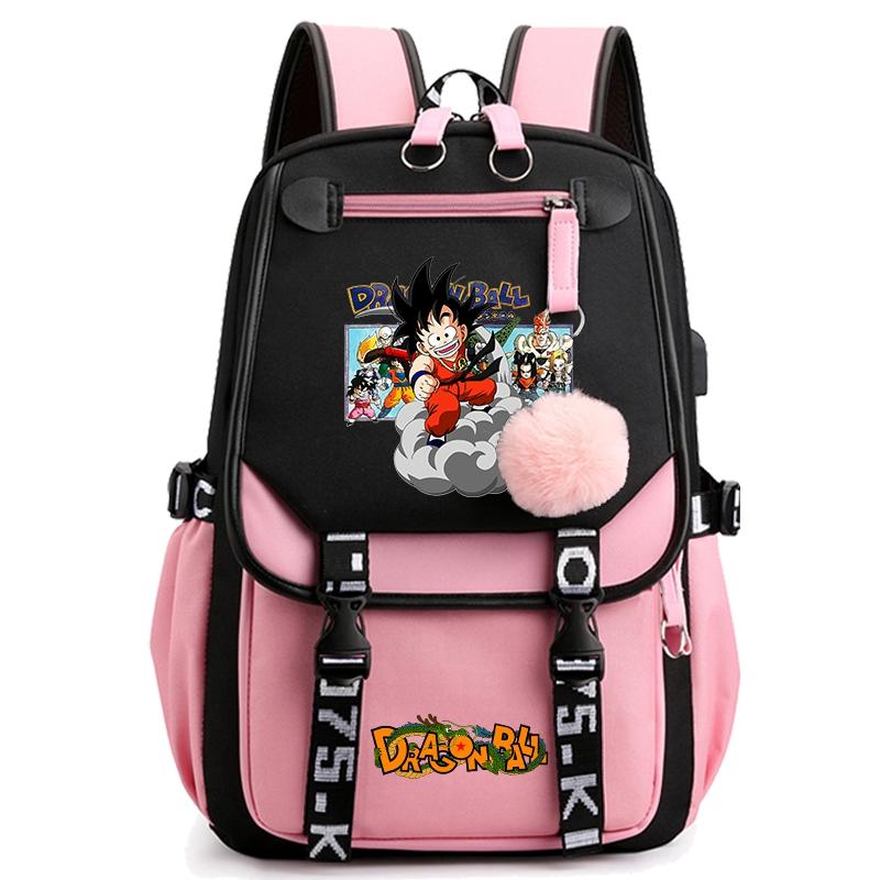Anime Dragon Ball Backpack for Women Canvas Laptop Bag Back To Schoolbag for Teenager Girl Schoolbag Women Travel Bag Mochila