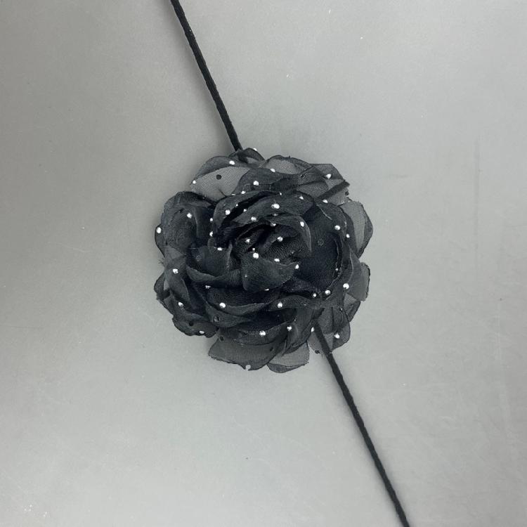 3D Rose Pendant Necklace Versatile Floral Clavicle Chain Simulated Flower Choker