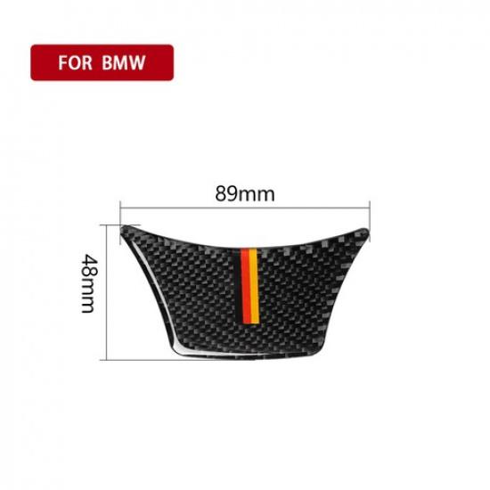 Steering Wheel Cover 3 Color Carbon Fiber Decal Trim For BMW 5 Series 2011-2016
