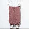 Autumn Winter Men Corduroy Harem Pants Men Loose Wide Leg Lantern Pants Chinese Print Casual Trousers Men