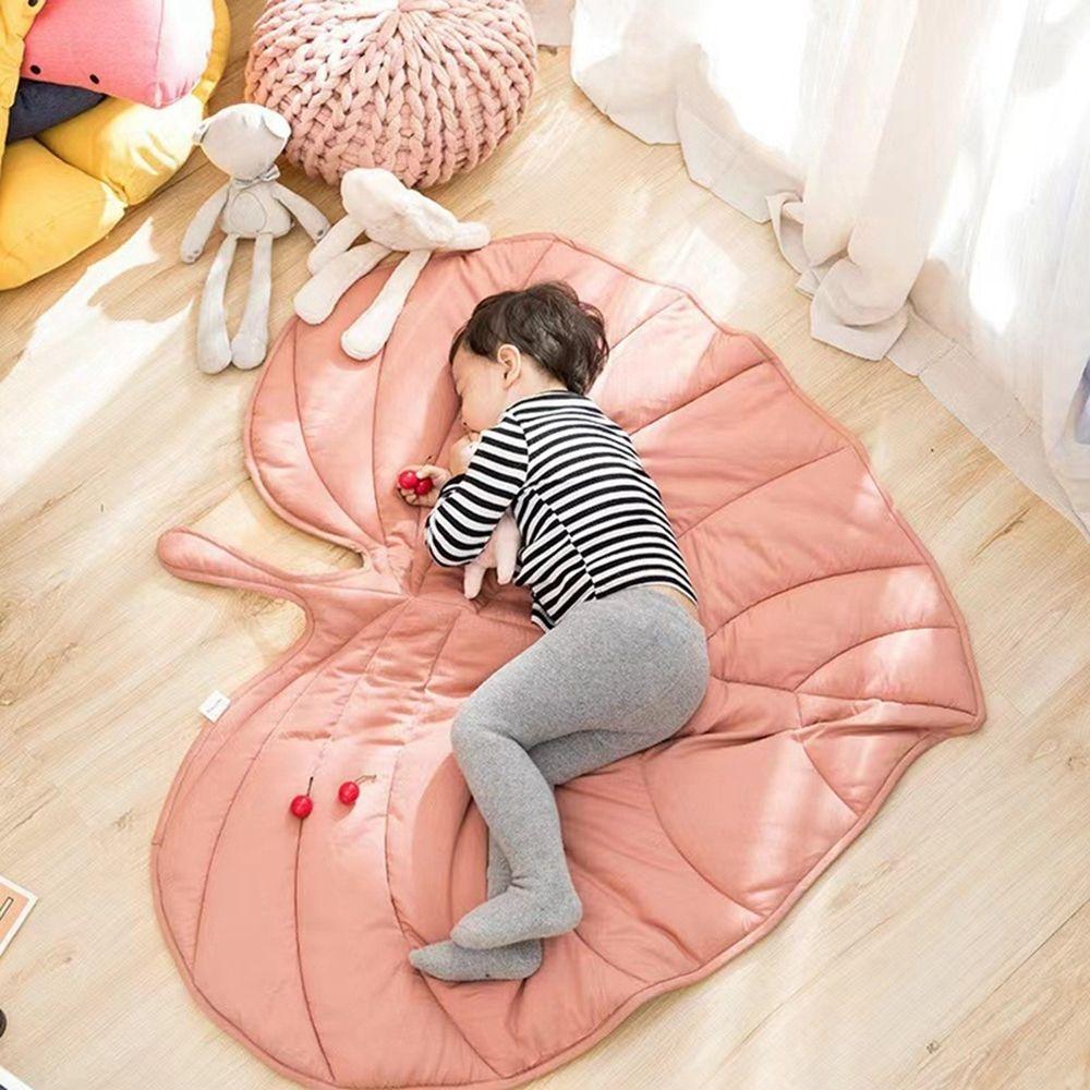 Modern Leaf Pet Pad Aesthetic Dog Cat Sleeping Mat Soft Thick Washable Comfortable Crate Mat for Stylish Home Decor Floor Bed