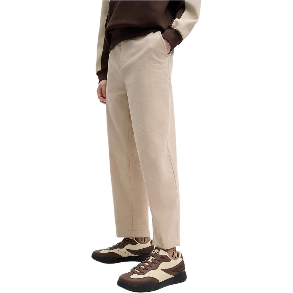 Fila Woven Simple Straight Casual Pants Men Bottoms Wheat F11M519805FBG